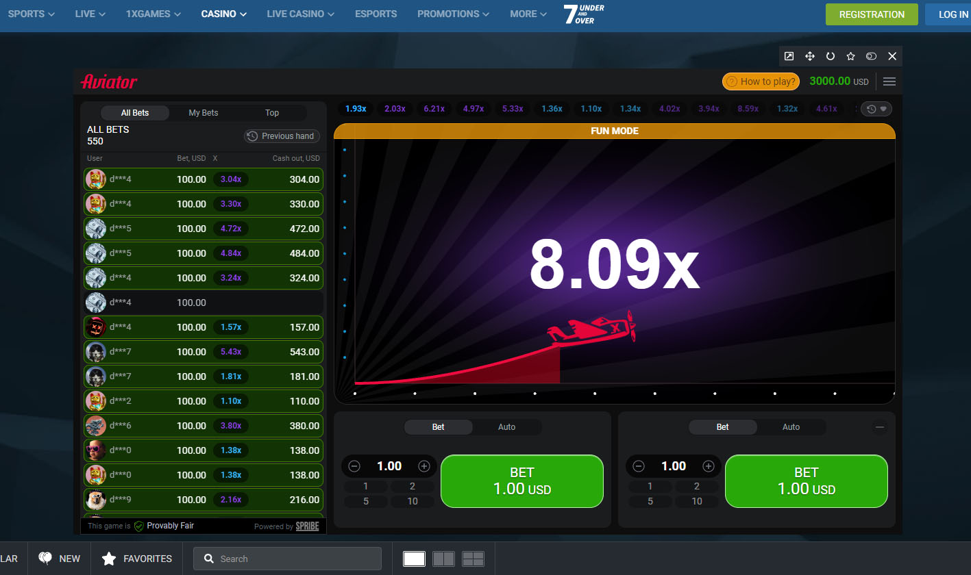demo version 1xbet aviator